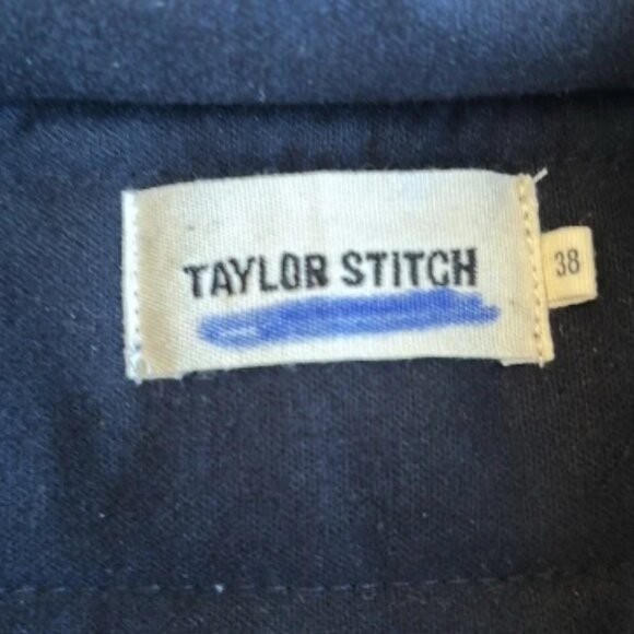 Rare Taylor Stitch Vertical Olive Green Plaid Wool Quilted Full Zip Vest Mens 38 - Picture 3 of 10